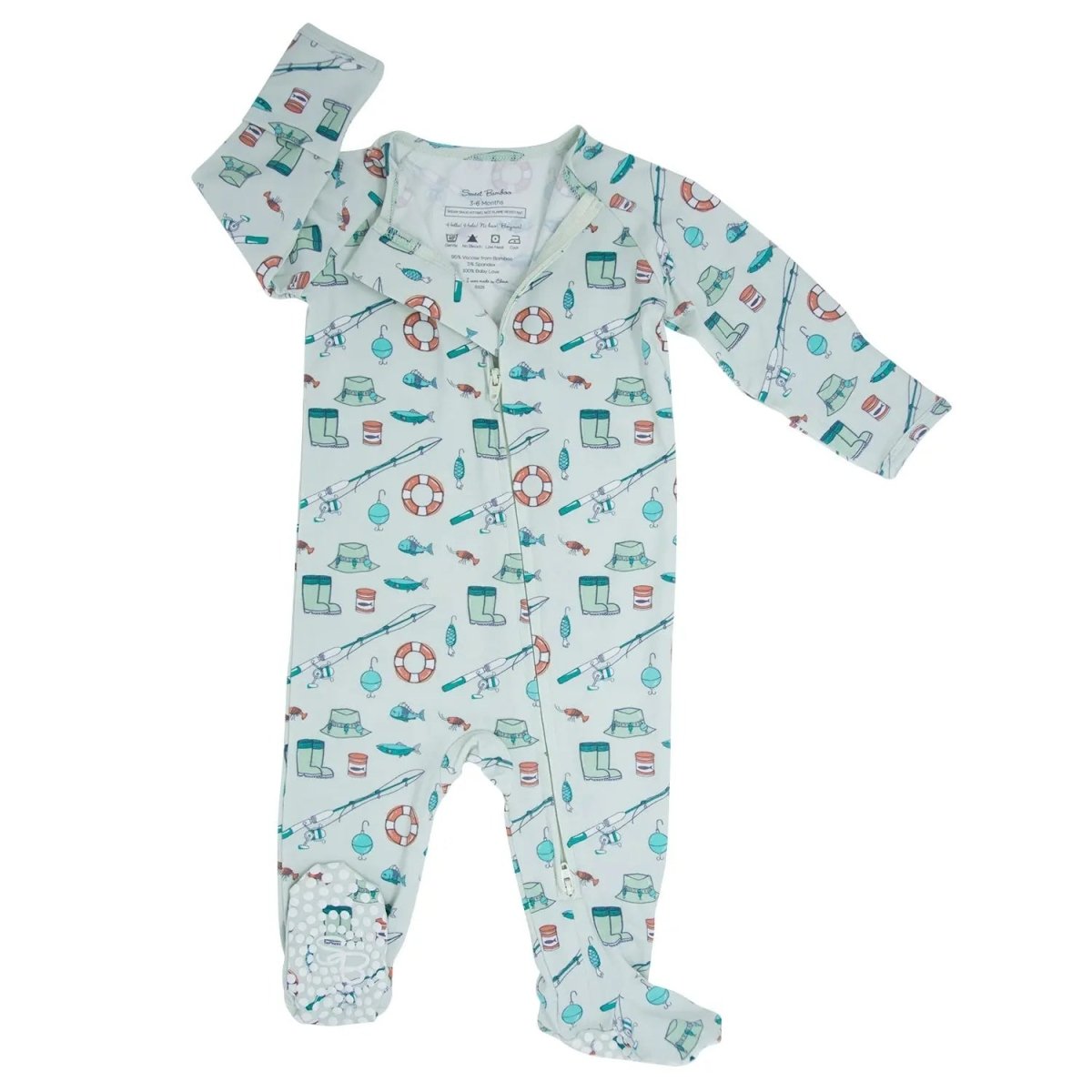 Fishing Poles Baby Zippered Footie - Baby & Toddler Clothing, Clothing | Everetts Place