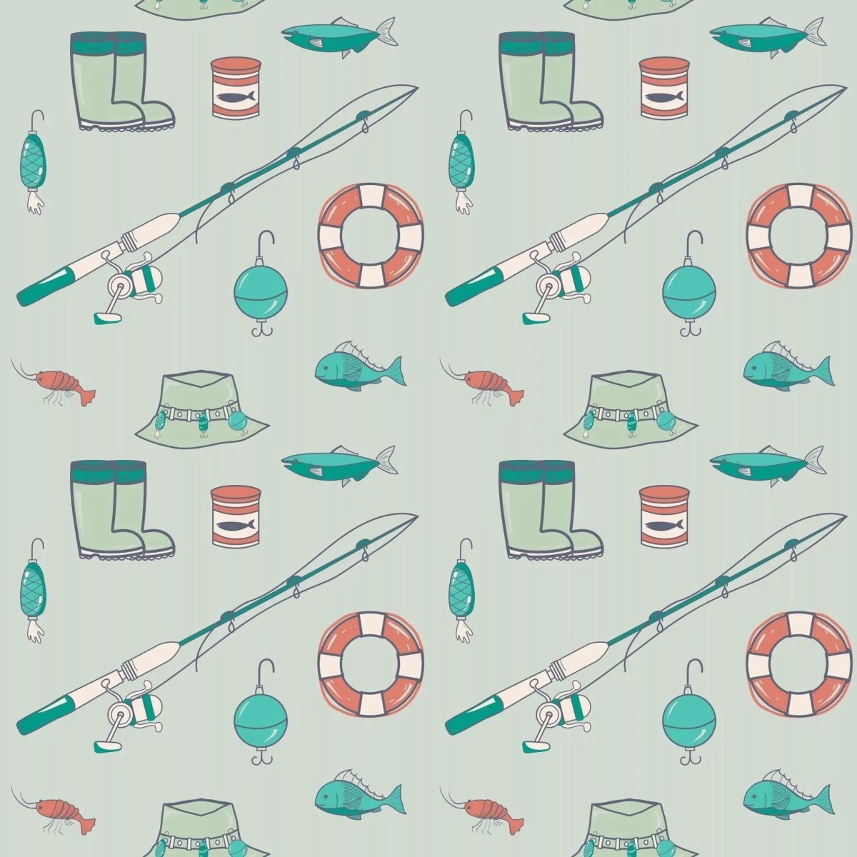 Sweet Bamboo Fishing Poles Polo Romper with Short Sleeves for Comfortable Boys - 