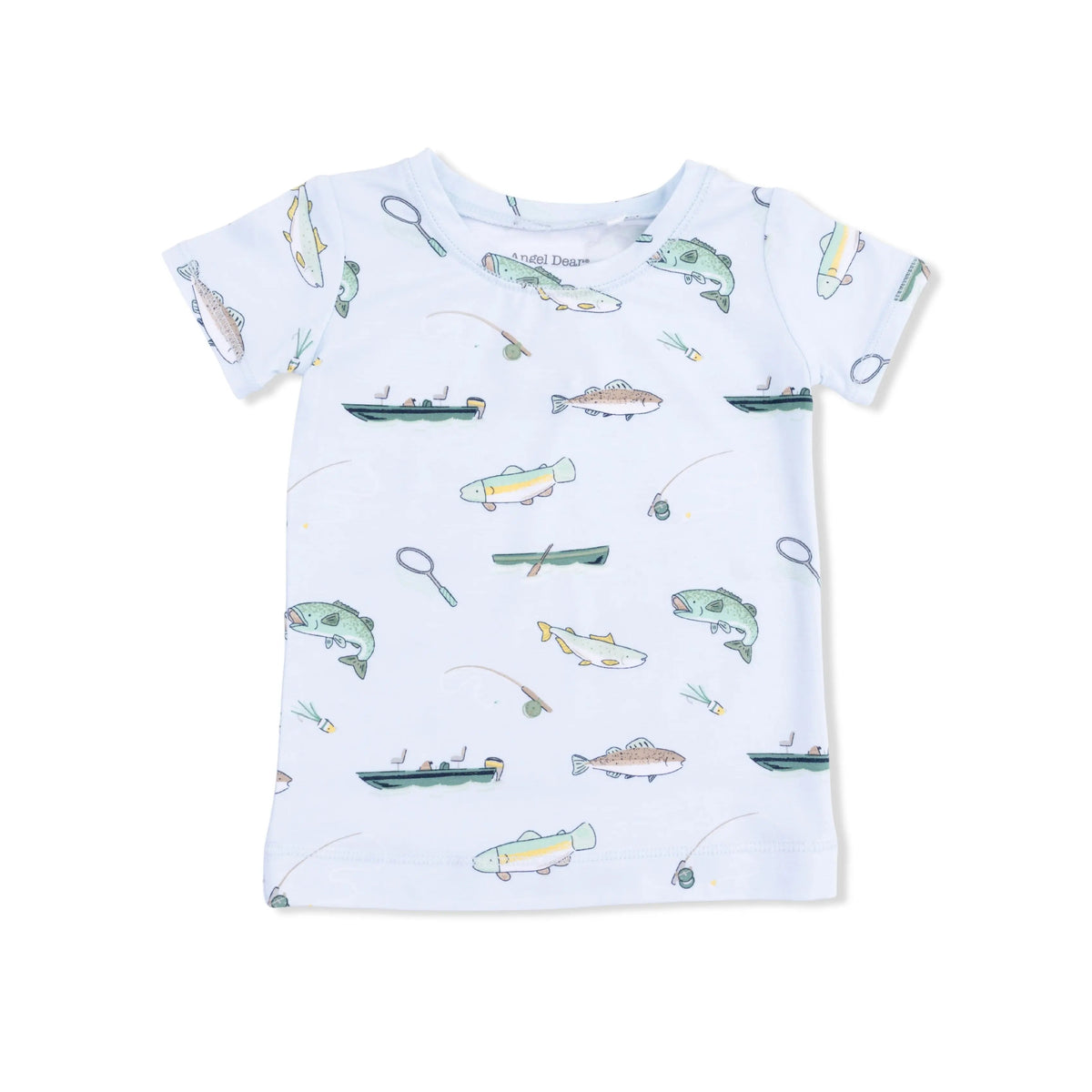 Angel Dear Fishing - Short Sleeve Loungewear Set - 