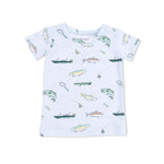 Angel Dear Fishing - Short Sleeve Loungewear Set - 