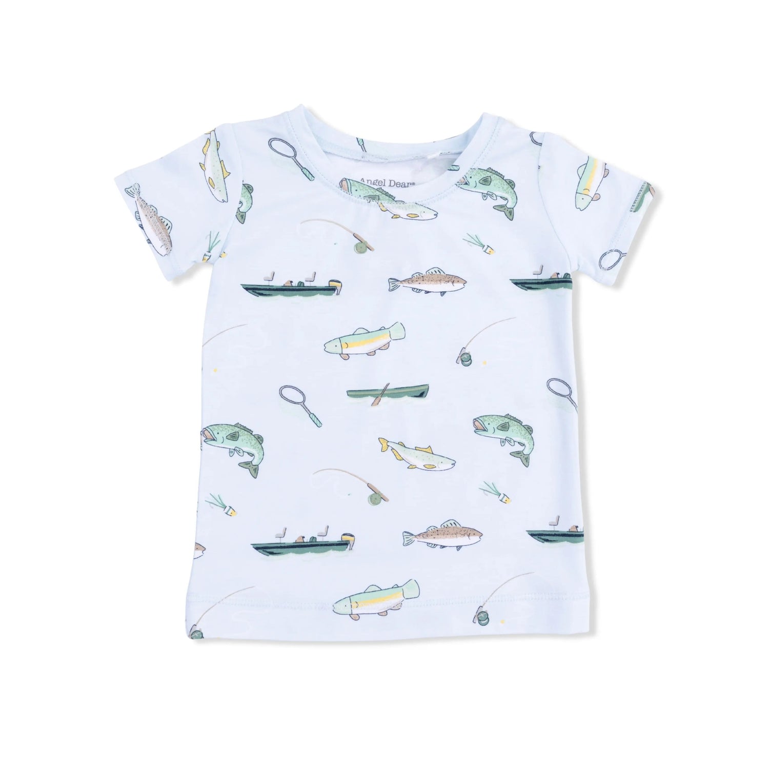 Angel Dear Fishing - Short Sleeve Loungewear Set - 