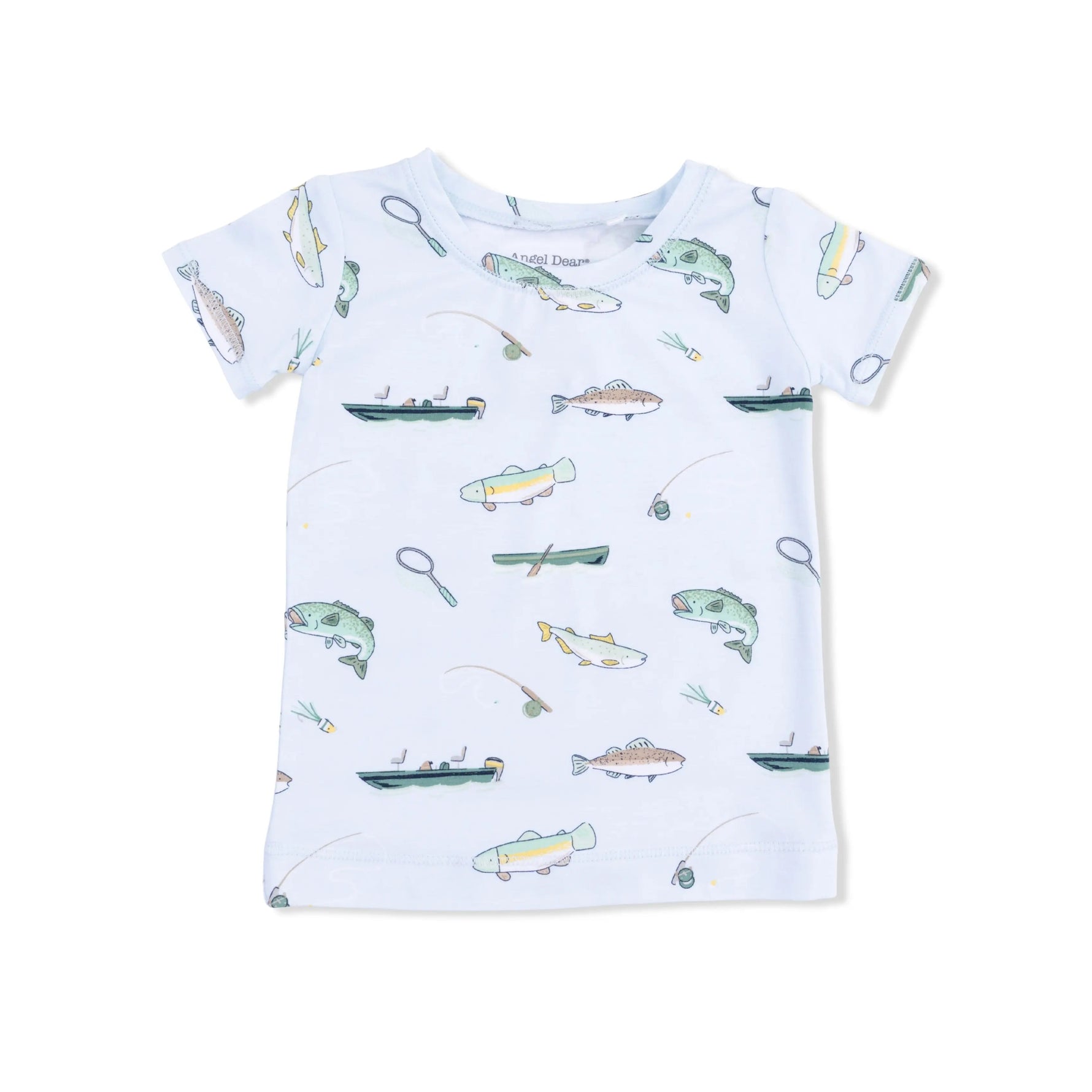 Angel Dear Fishing - Short Sleeve Loungewear Set - 