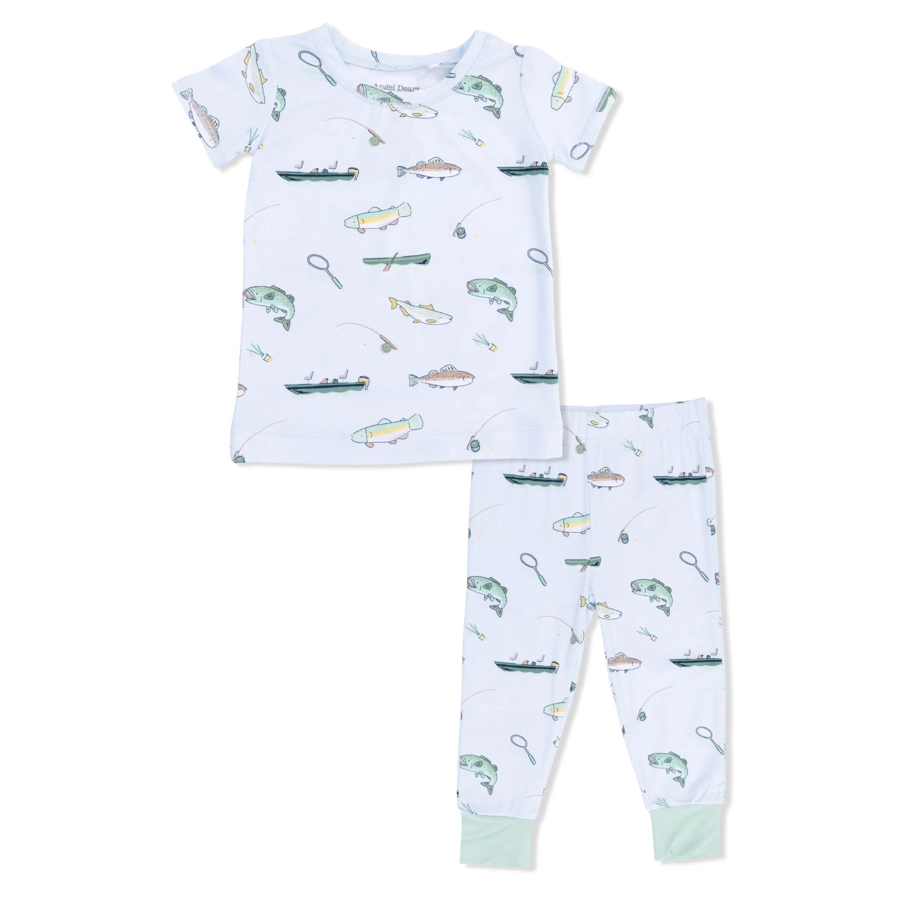 Angel Dear Fishing - Short Sleeve Loungewear Set - 
