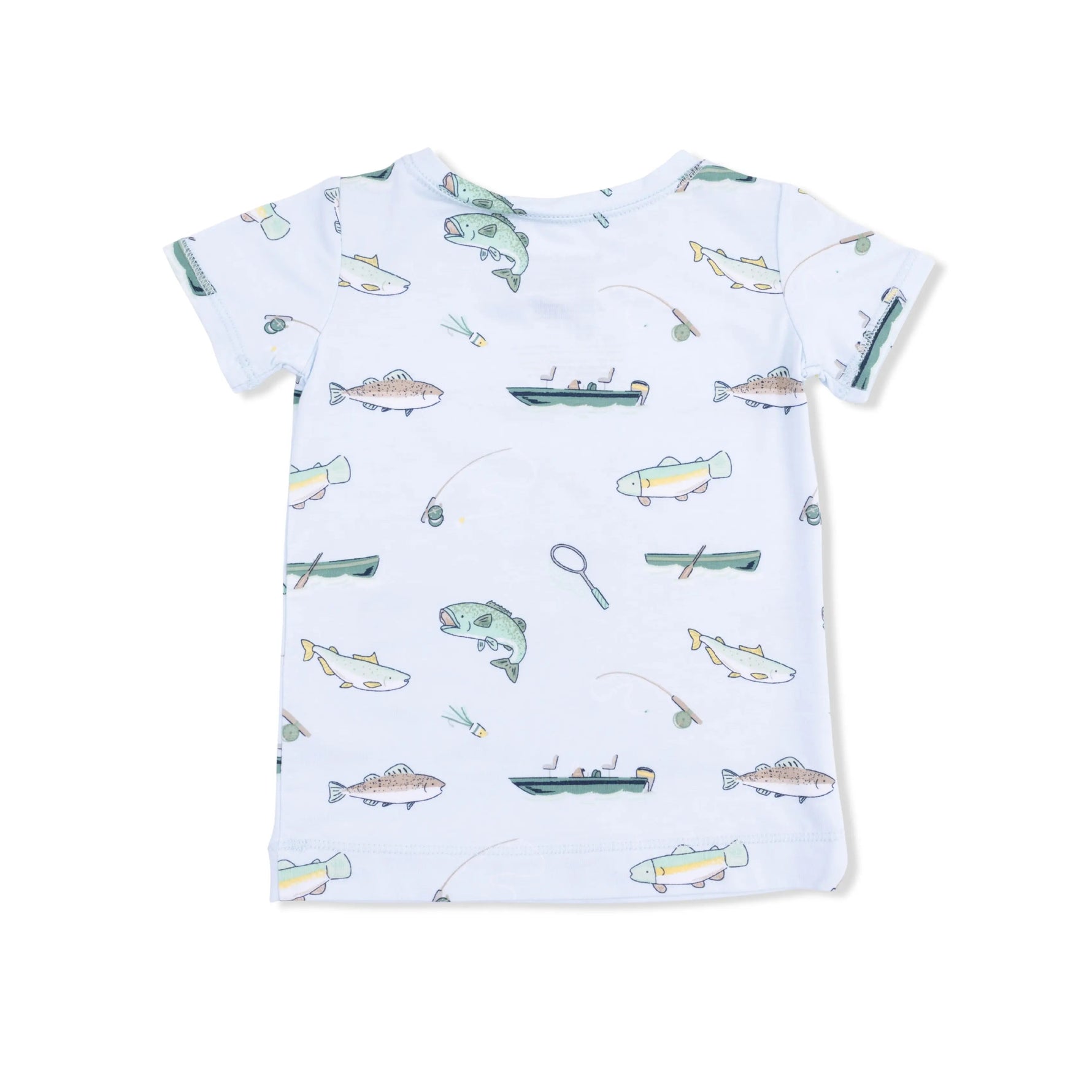 Angel Dear Fishing - Short Sleeve Loungewear Set - 