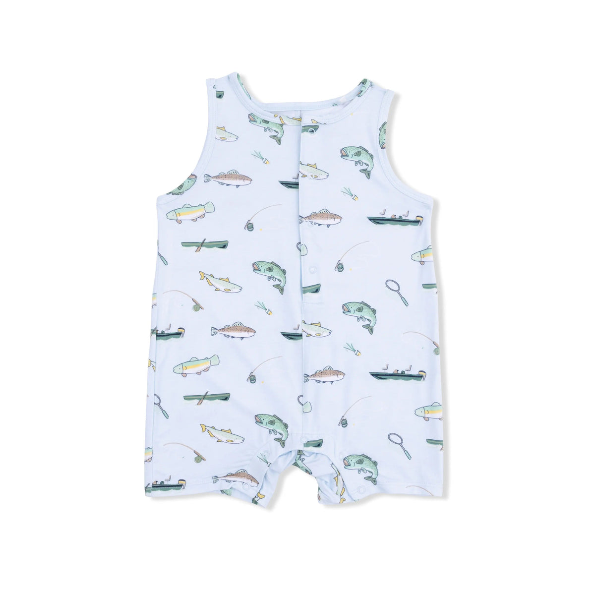 Angel Dear Fishing - Sleeveless Shortie Romper - 