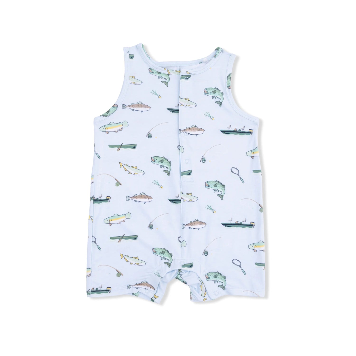 Angel Dear Fishing - Sleeveless Shortie Romper - 