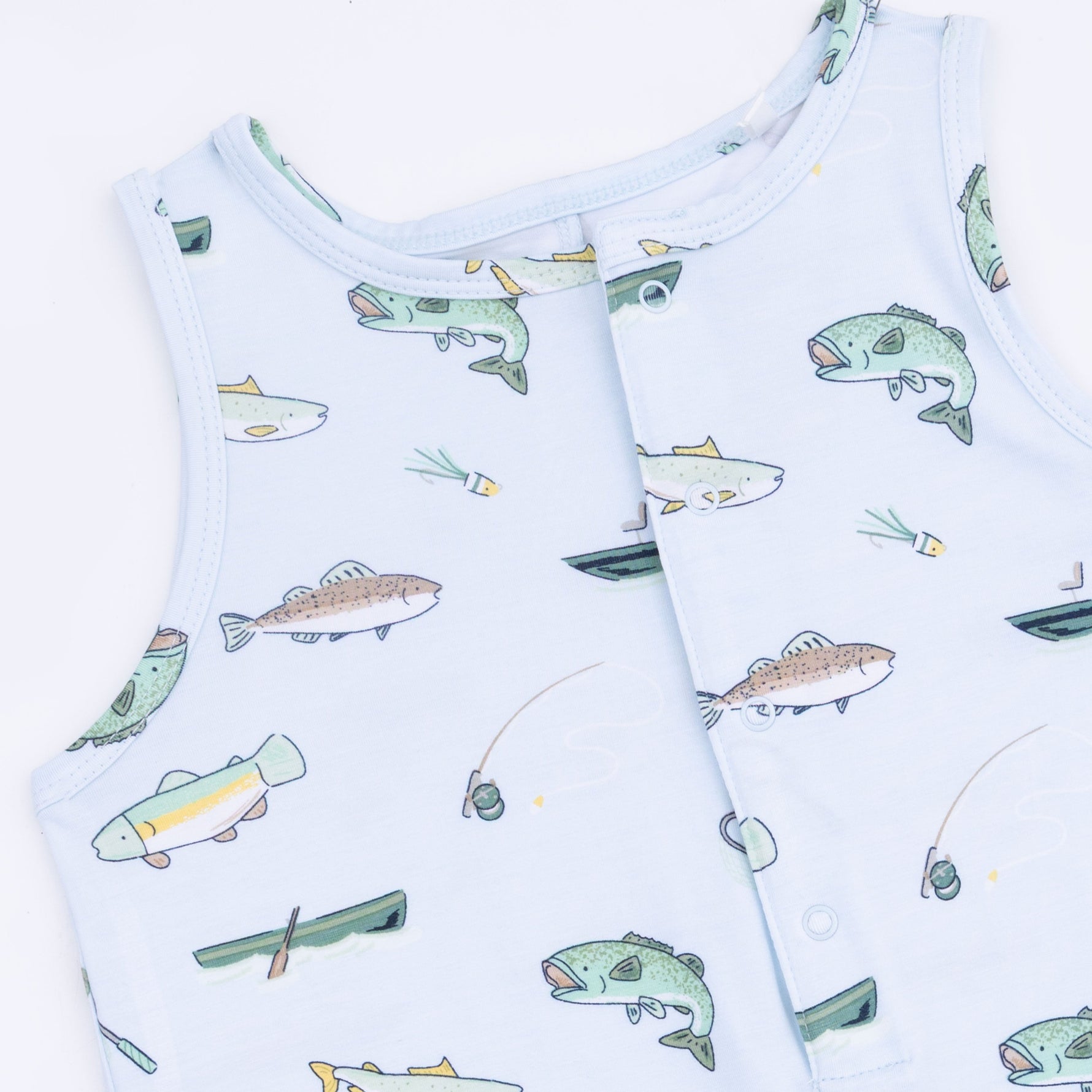 Angel Dear Fishing - Sleeveless Shortie Romper & Bucket HatEveretts Place