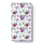Honey Lemonade Soft Cotton Fitted Crib Sheet with Blue Floral Design for Baby Nursery - Home & Garden > Linens & Bedding > Bedding > Bed Sheets