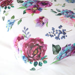 Honey Lemonade Soft Cotton Fitted Crib Sheet with Blue Floral Design for Baby Nursery - Home & Garden > Linens & Bedding > Bedding > Bed Sheets