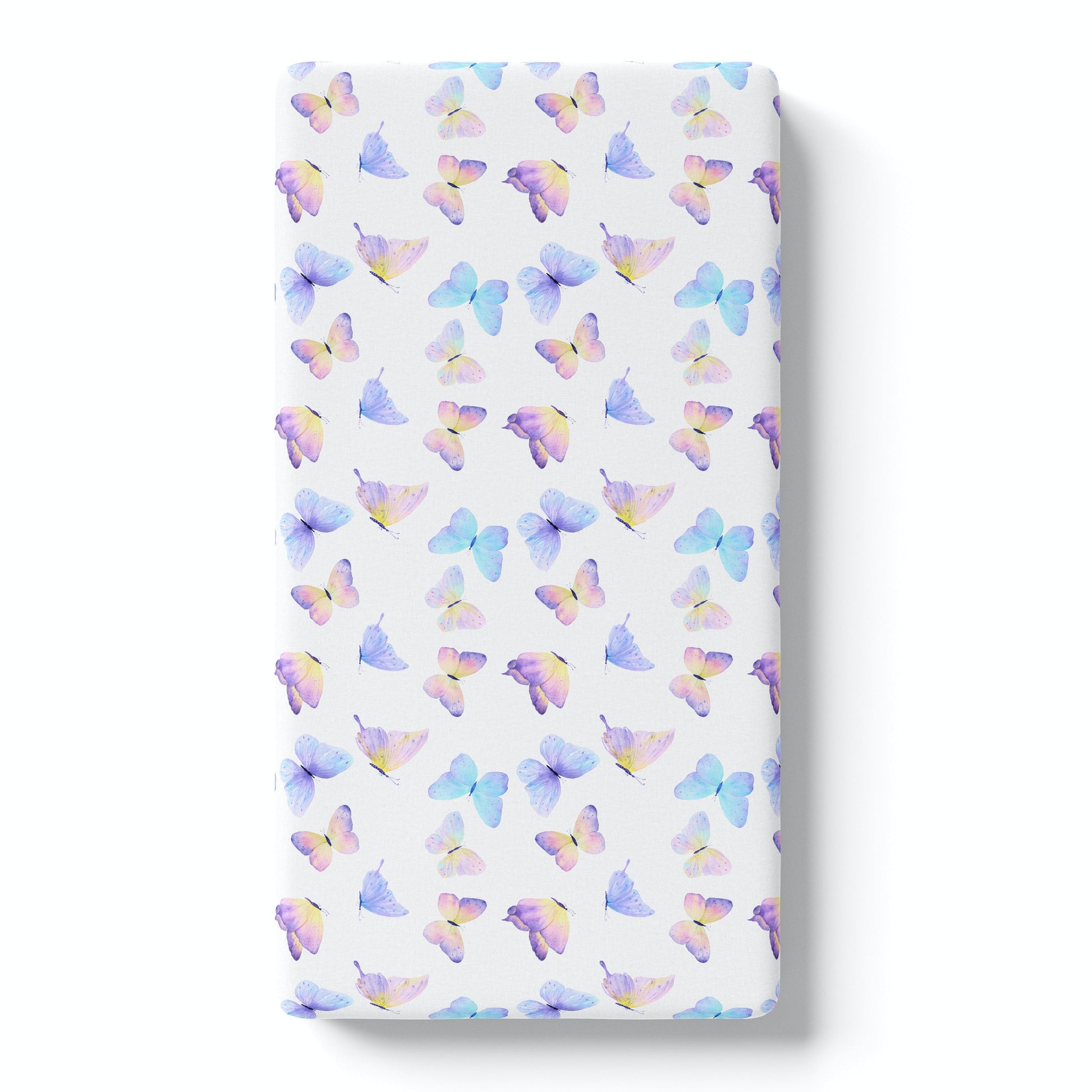Fitted Crib Sheet Butterfly Design Soft and Stylish Honey Lemonade