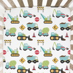 Honey Lemonade Colorful Fitted Crib Sheet with Construction Trucks for Baby Nurseries - Furniture > Baby & Toddler Furniture > Cribs & Toddler Beds > Toddler Beds