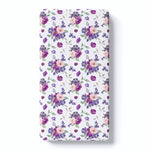 Honey Lemonade Soft Rayon Fitted Crib Sheet with Purple and Blush Floral Design for Babies - Furniture > Baby & Toddler Furniture > Crib & Toddler Bed Accessories