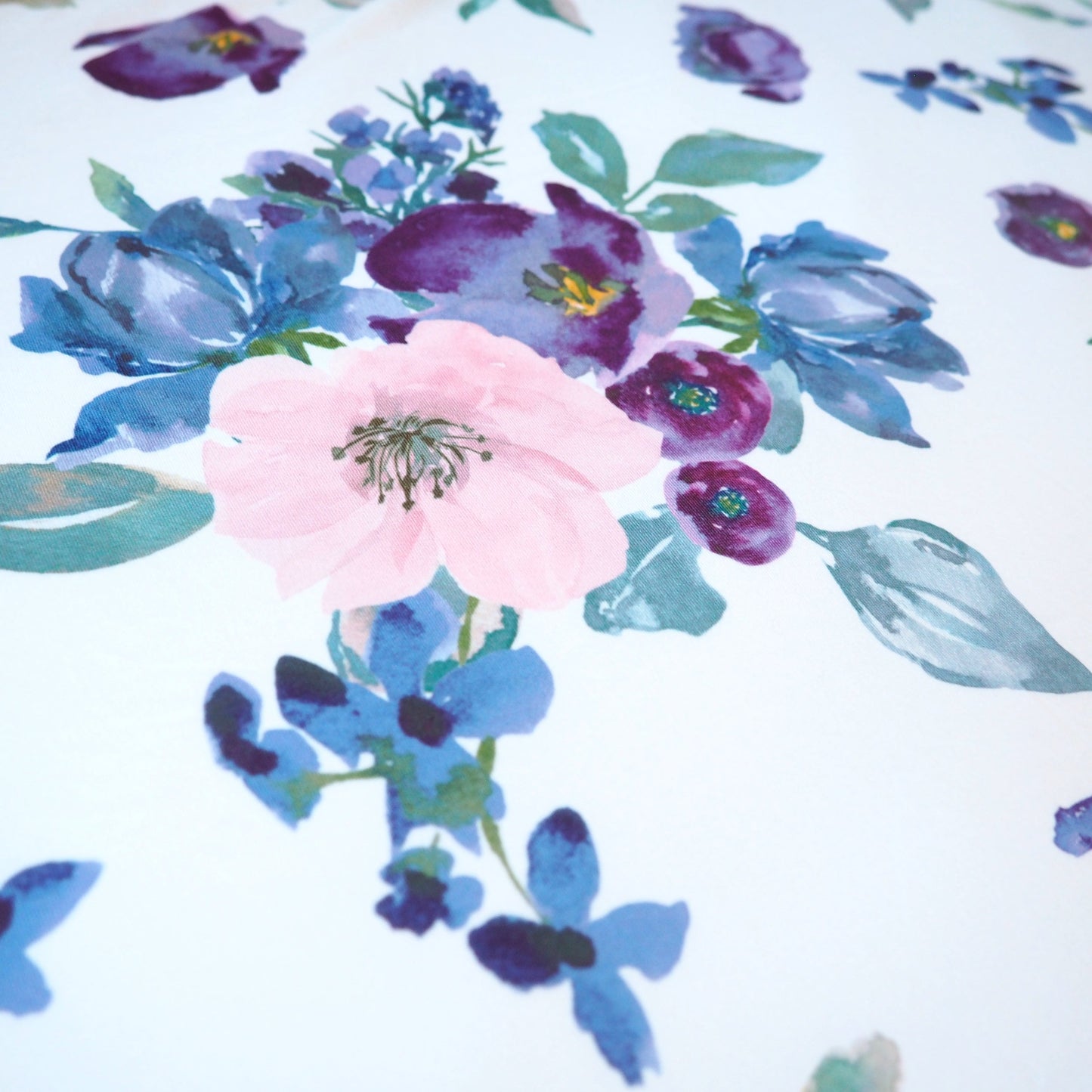 Fitted Crib Sheet Purple And Blush Floral Design Honey Lemonade