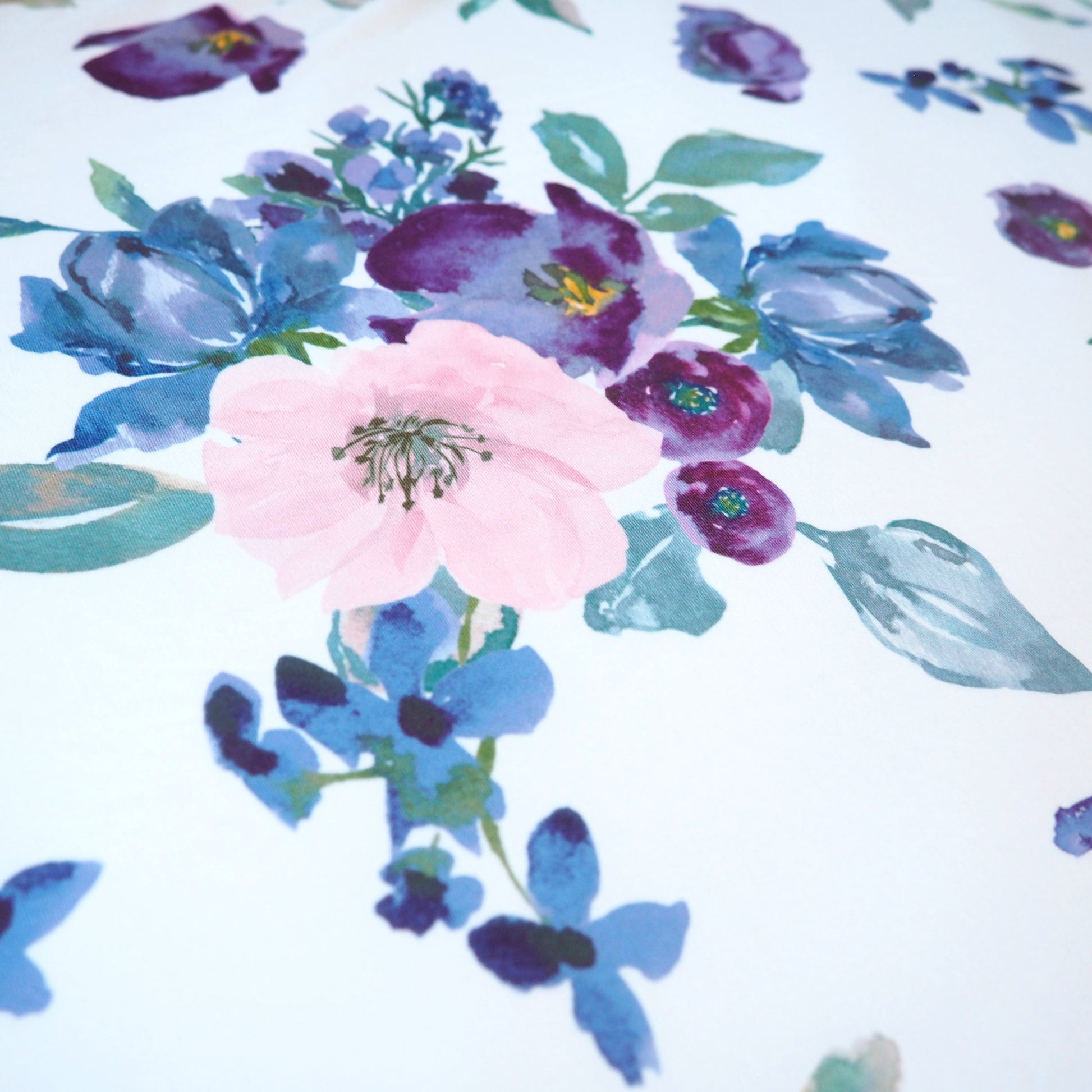 Fitted Crib Sheet Purple And Blush Floral Design Honey Lemonade