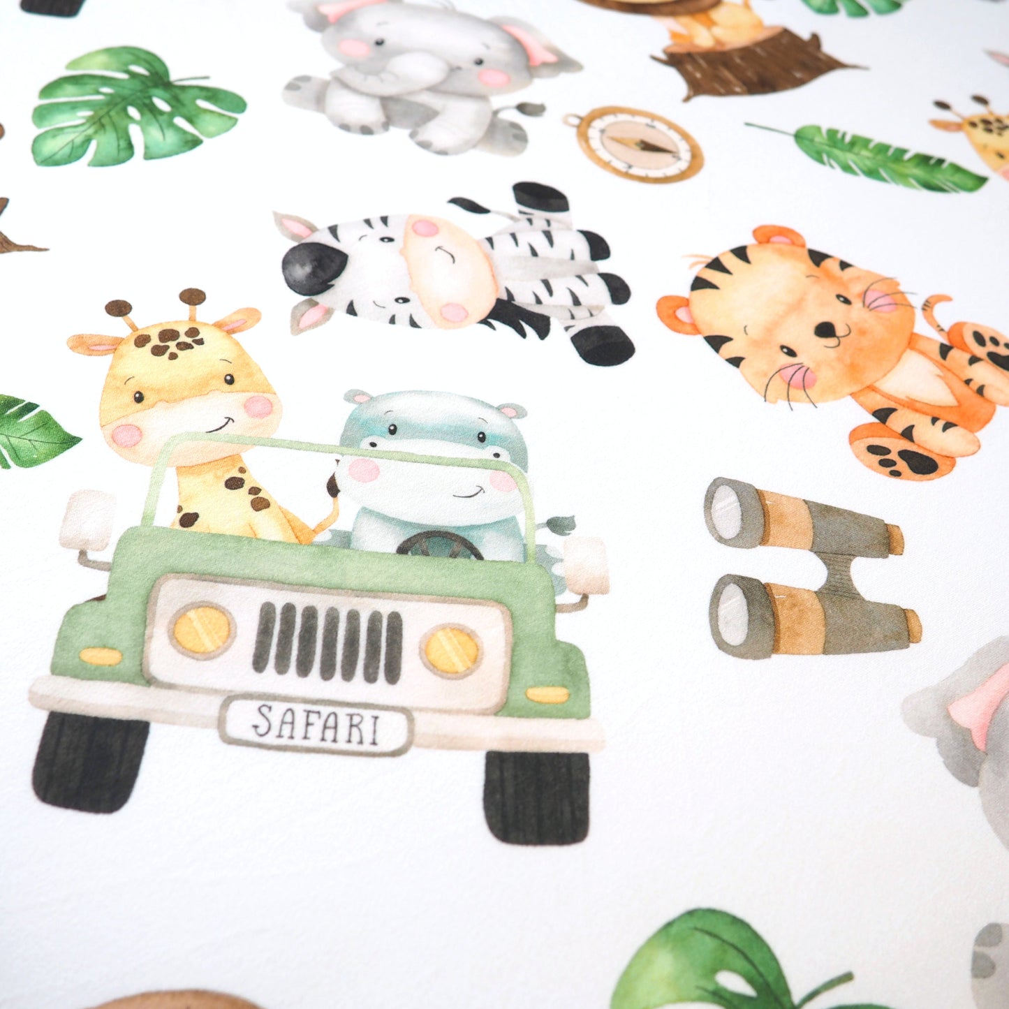 Fitted Crib Sheet Safari Theme Soft Cotton Nursery Bedding Honey Lemonade