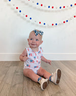 Little Joy Co. Flag Print Bamboo Romper