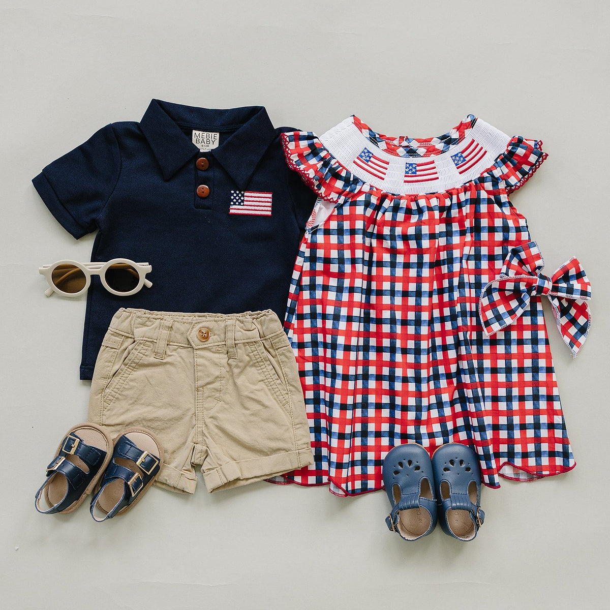 Mebie Baby Flag Smocked Plaid DressEveretts Place