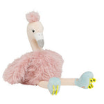 Flamingo plush toy on roller skates