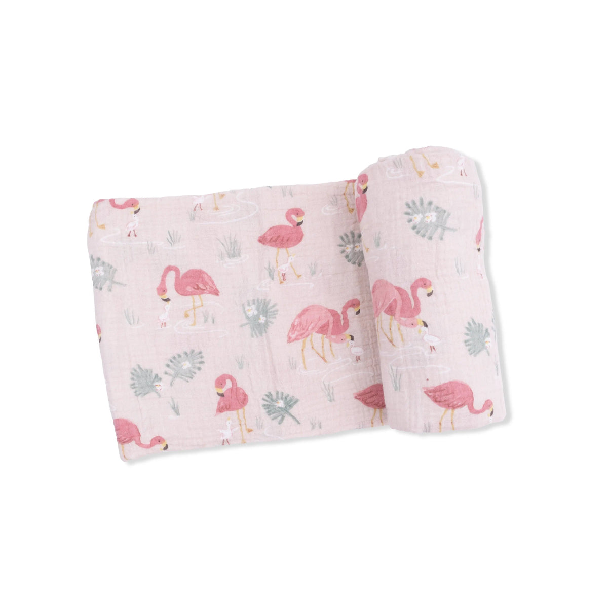 Flamingos - Swaddle Blanket - Pink, Phoenicopterus, Greater flamingo, Linens, Tie | Everetts Place