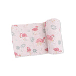 Flamingos - Swaddle Blanket - Pink, Phoenicopterus, Greater flamingo, Linens, Tie | Everetts Place