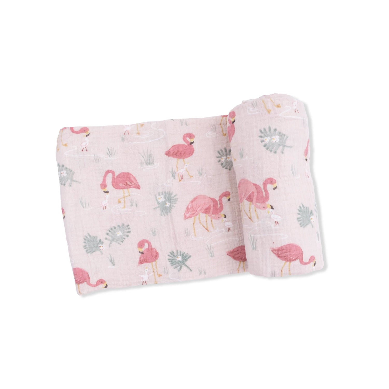 Flamingos - Swaddle Blanket - Pink, Phoenicopterus, Greater flamingo, Linens, Tie | Everetts Place