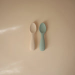 Mushie Silicone Toddler Starter Spoons Non Toxic Food Grade Gentle on Gums Easy Grip Handle - Home & Garden > Kitchen & Dining > Tableware > Flatware > Spoons silicone tableware