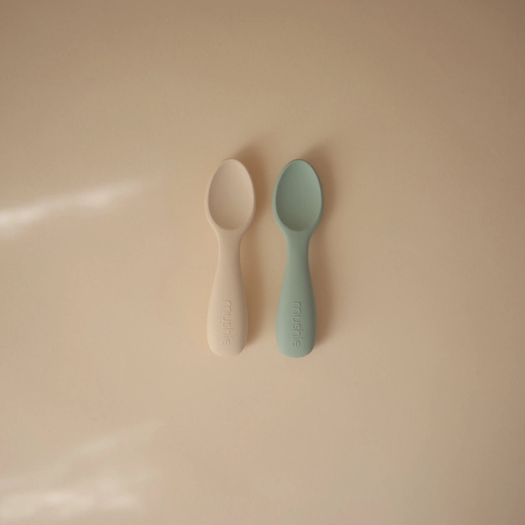 Mushie Silicone Toddler Starter Spoons Non Toxic Food Grade Gentle on Gums Easy Grip Handle - Home & Garden > Kitchen & Dining > Tableware > Flatware > Spoons silicone tableware