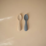 Mushie Silicone Toddler Starter Spoons Non Toxic Food Grade Gentle on Gums Easy Grip Handle - Home & Garden > Kitchen & Dining > Tableware > Flatware > Spoons silicone tableware