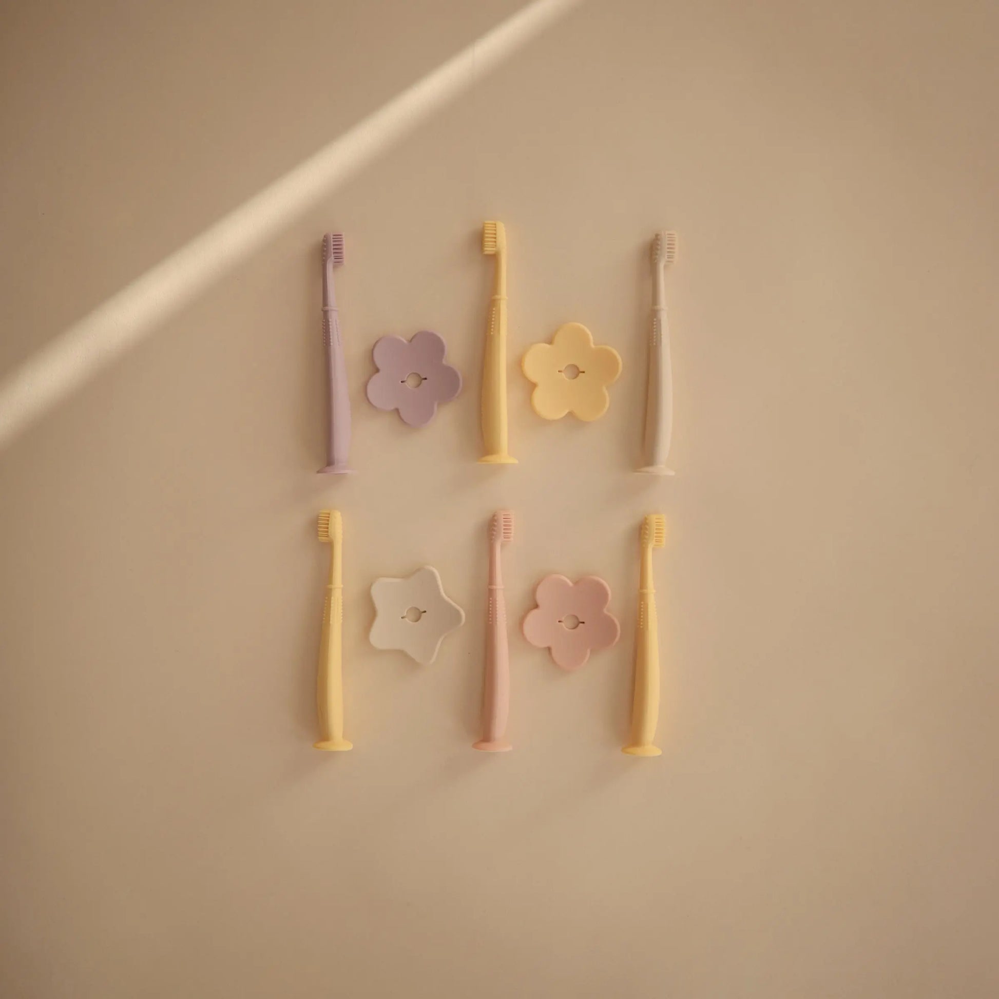 Flower Training Toothbrush for Kids - Soft Silicone Bristles for Gentle Cleaning and Gum Stimulation Mushie