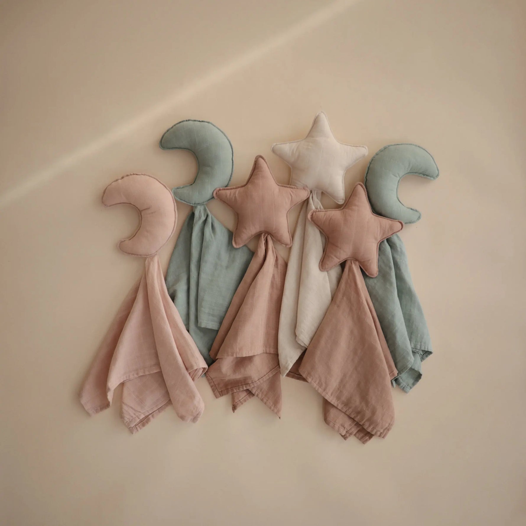 Mushie Star Lovey Blanket Made From 100 Percent Organic Cotton Soft Colors - Home & Garden > Linens & Bedding > Bedding > Blankets Blanket