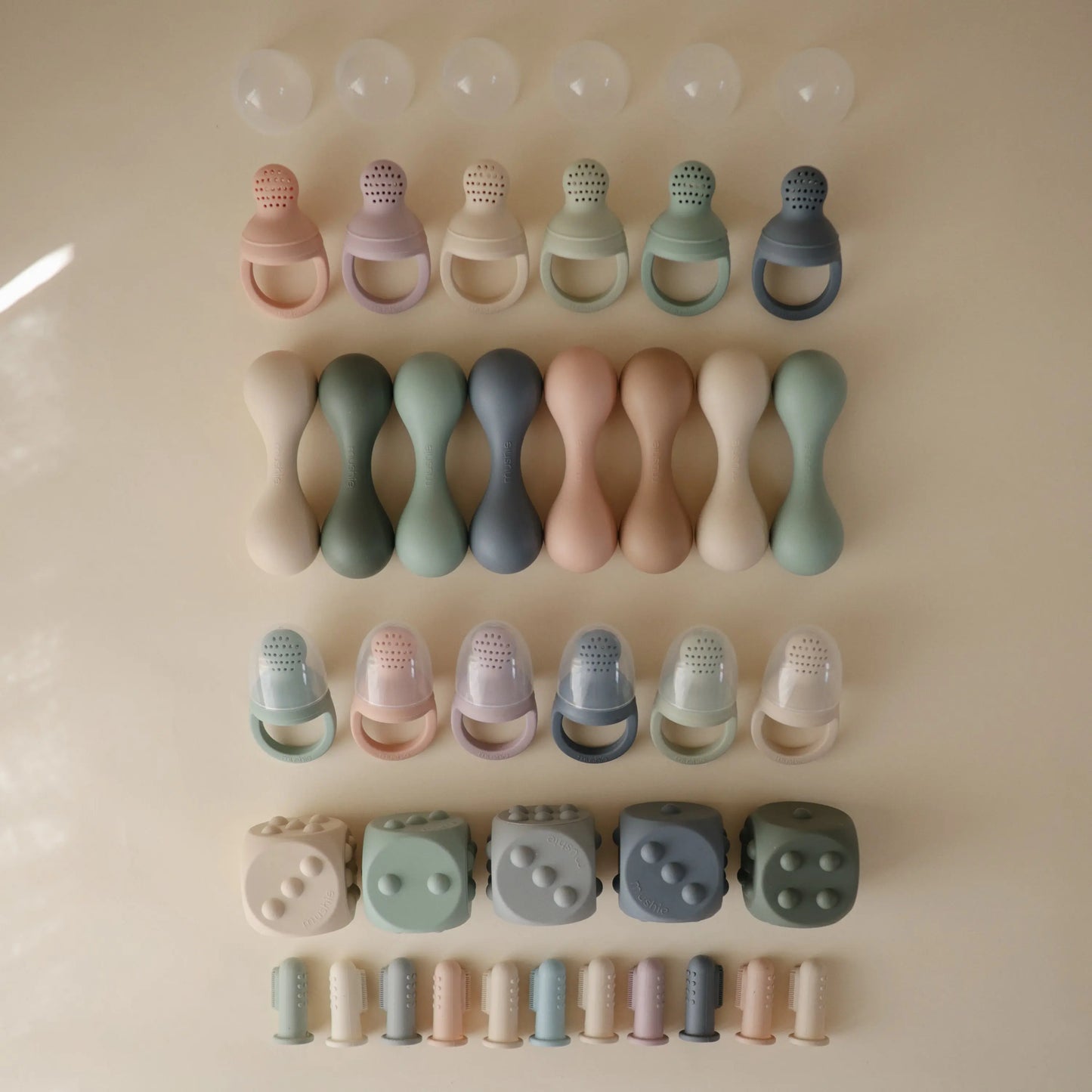 Silicone Baby Rattle Toy for Infants Gentle Sensory Experience Easy to Hold Design Mushie