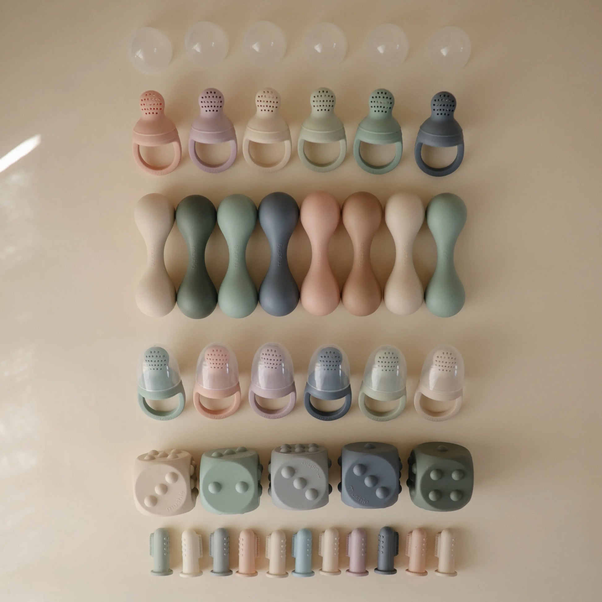 Silicone Baby Rattle Toy for Infants Gentle Sensory Experience Easy to Hold Design Mushie