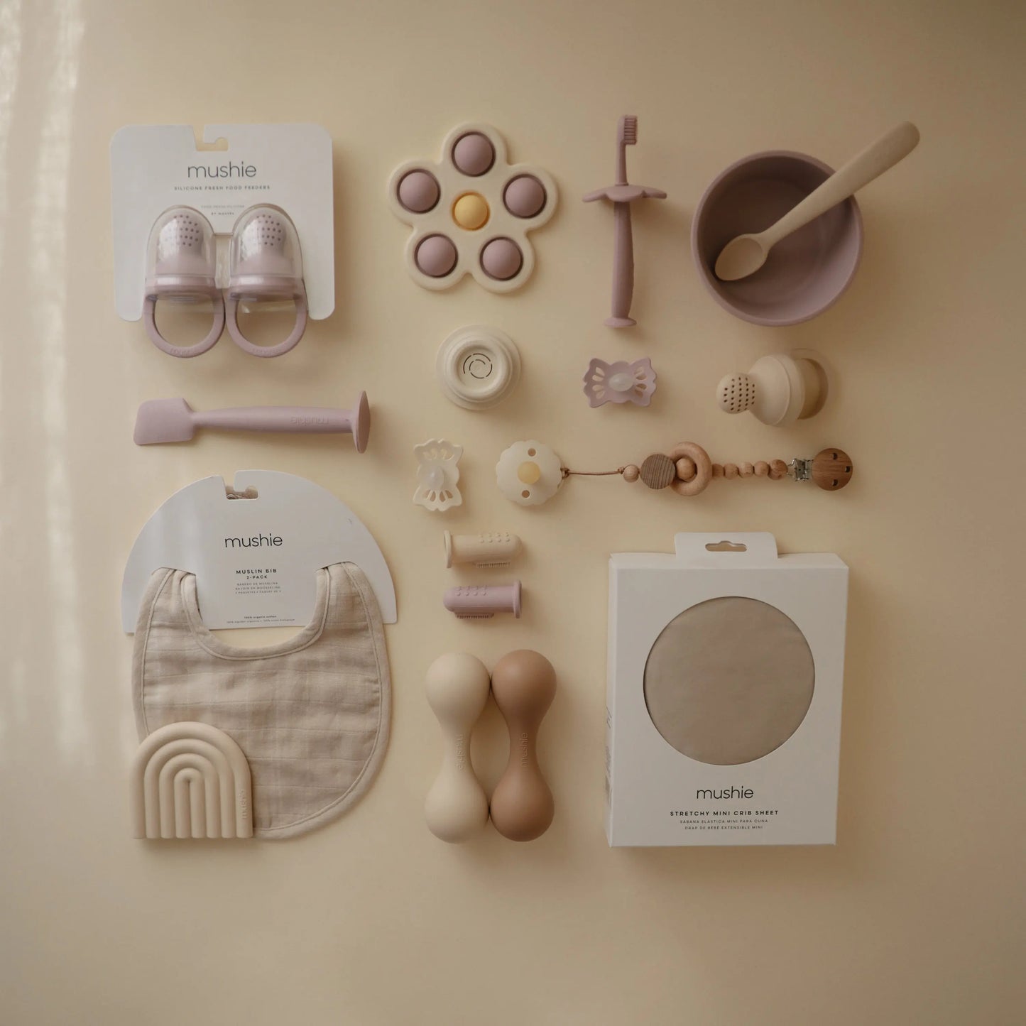 Silicone Baby Rattle Toy for Infants Gentle Sensory Experience Easy to Hold Design Mushie