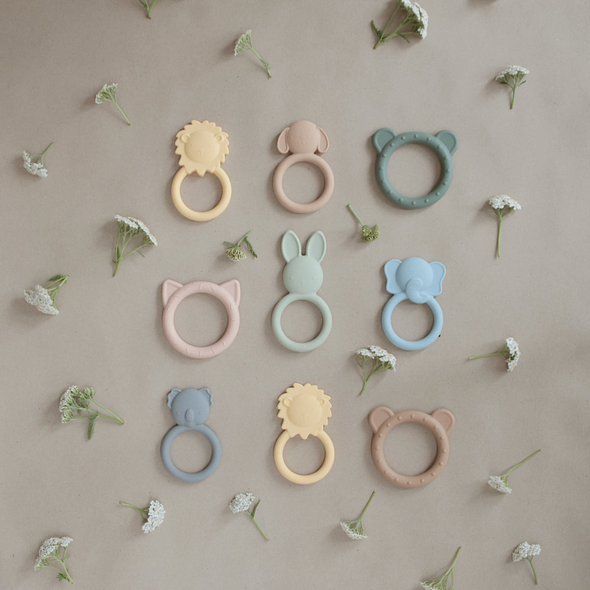 Sensory Animal Ring Teethers for Little Hands by Mushie