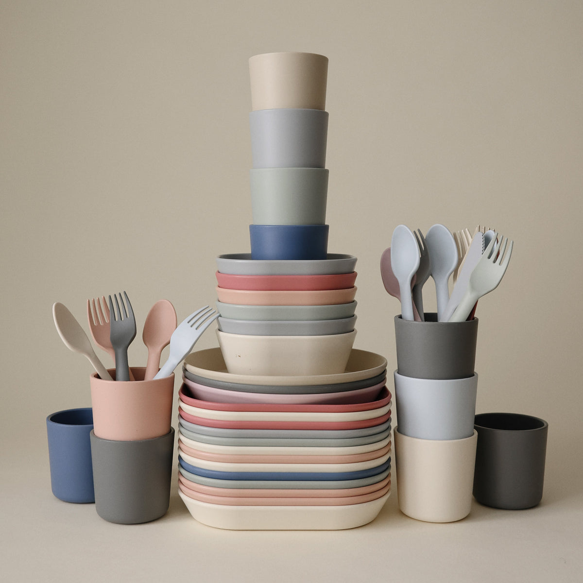 Durable Plastic Dinnerware Cups for Toddlers by Mushie