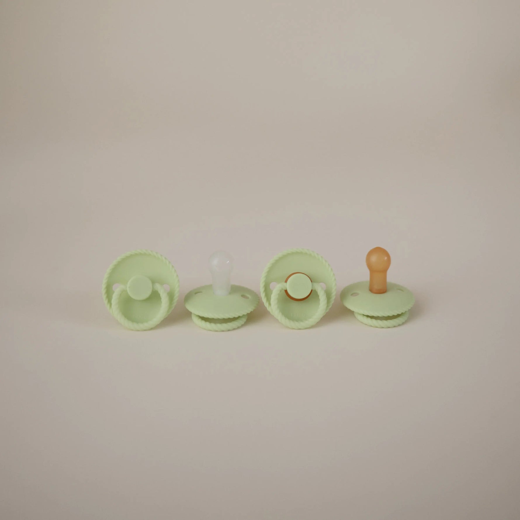 Mushie Frigg Rope Silicone Pacifier 2 Pack with SilkySoft Nipple and Click Lock System - Baby & Toddler > Baby Health > Pacifiers & Teethers SILICONE FRIGG PACIFIERS