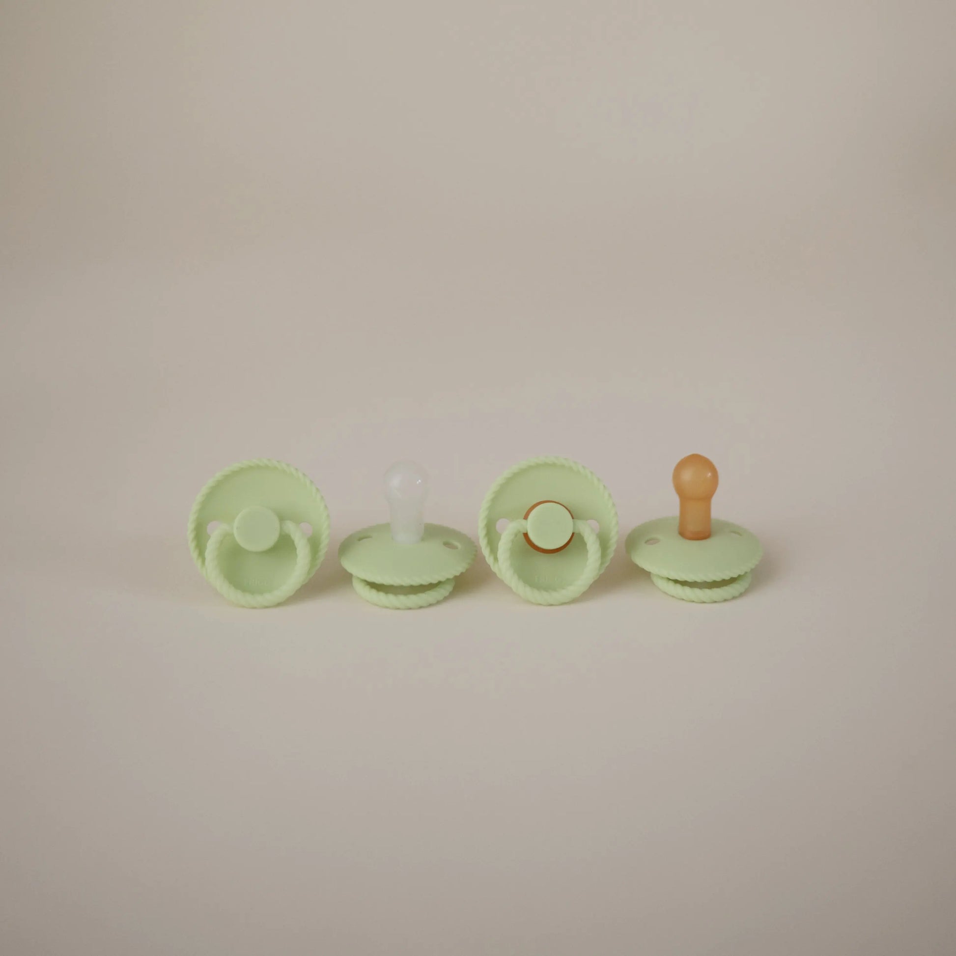 Frigg Rope Silicone Pacifier 2 Pack with SilkySoft Nipple and Click Lock System Mushie