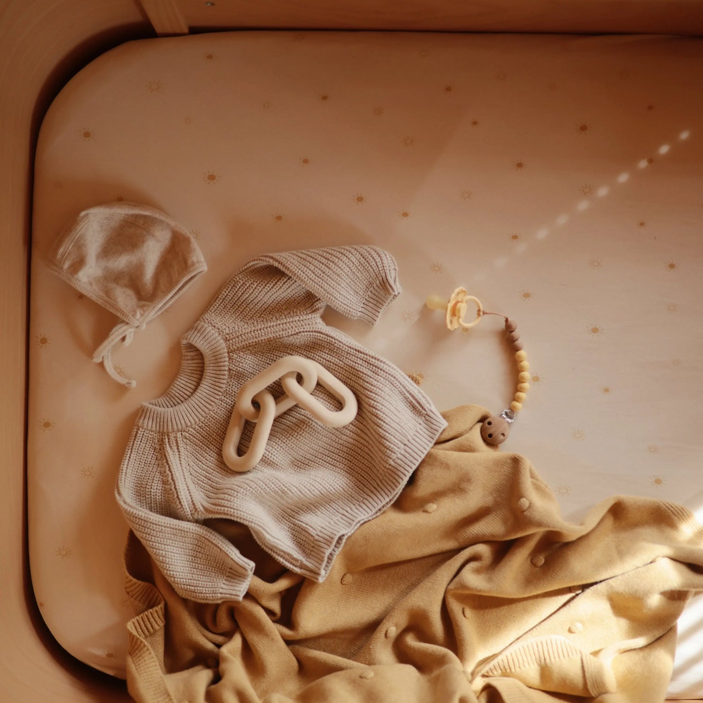 Stretchy Mini Crib Sheet Made with Organic Cotton Soft and Breathable Perfect Fit Mushie