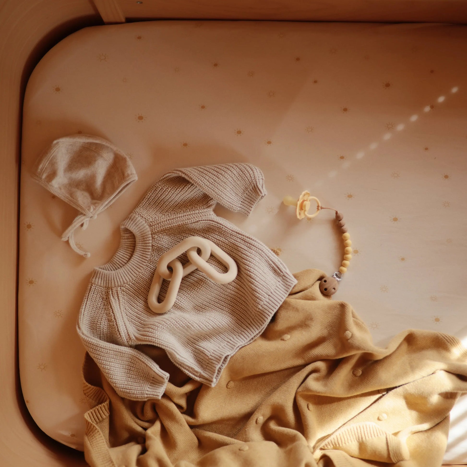 Stretchy Mini Crib Sheet Made with Organic Cotton Soft and Breathable Perfect Fit Mushie