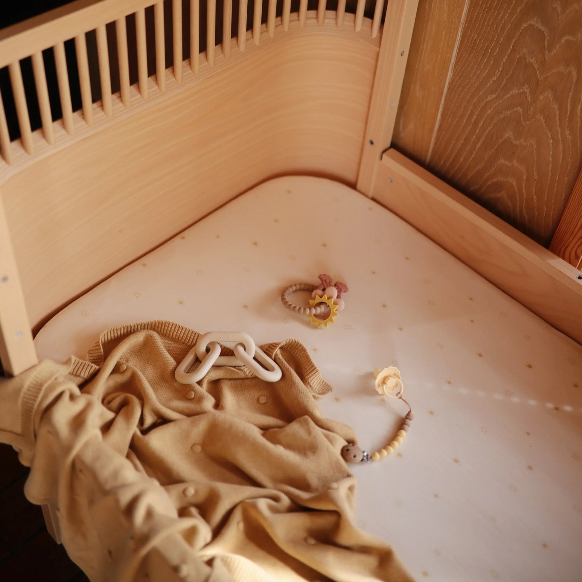 Stretchy Mini Crib Sheet Made with Organic Cotton Soft and Breathable Perfect Fit Mushie