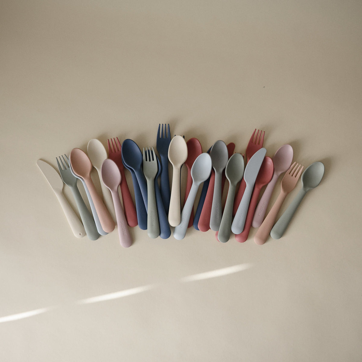 Thoughtful First Solids Dinnerware Cutlery Set by Mushie