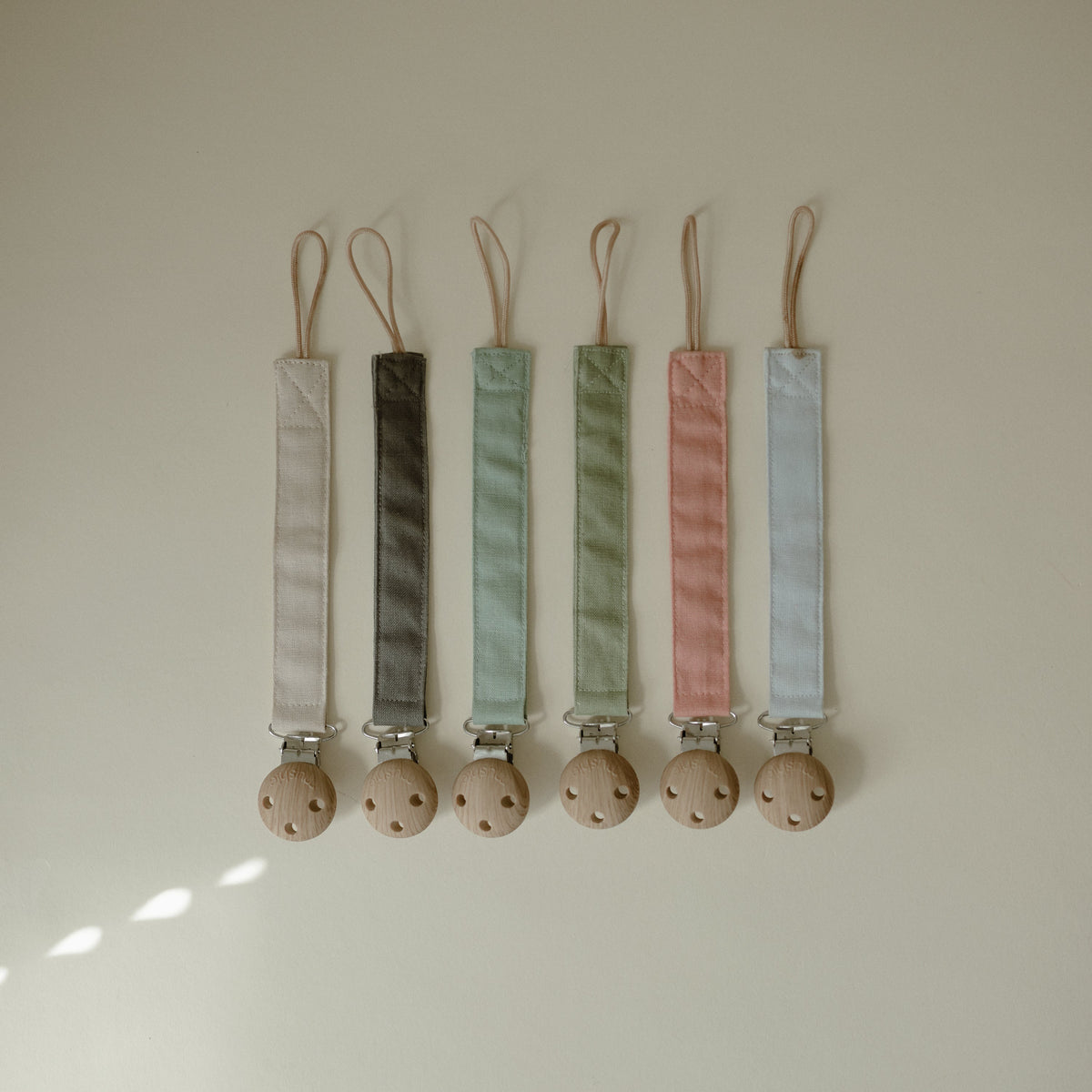 Linen Pacifier Clip 2-Pack by Mushie at Everetts Place