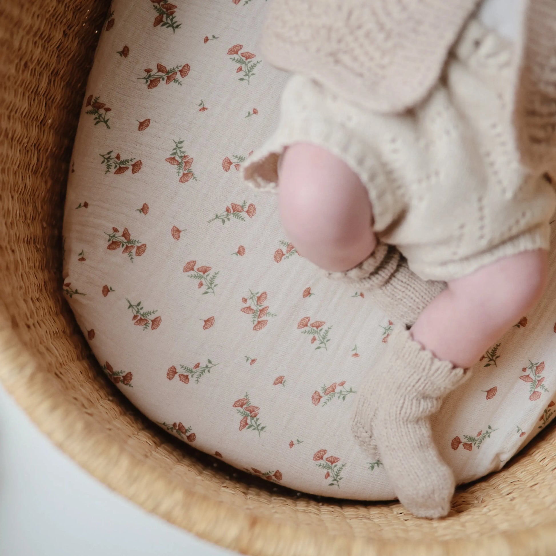 Extra Soft Bassinet Muslin Crib Sheet for Baby - 100 Percent Cotton Breathable Fabric Mushie