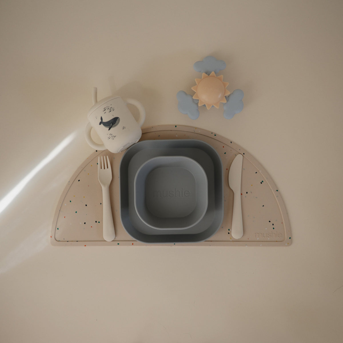 Thoughtful First Solids Dinnerware Cutlery Set by Mushie