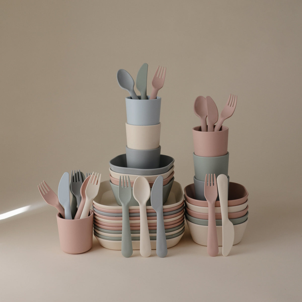 Thoughtful First Solids Dinnerware Cutlery Set by Mushie
