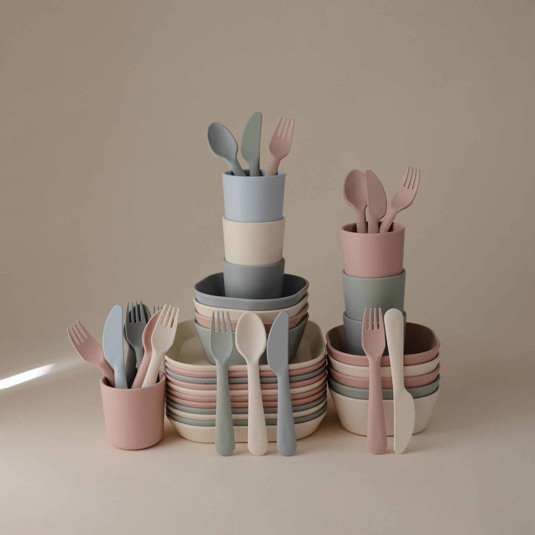 Thoughtful First Solids Dinnerware Cutlery Set by Mushie