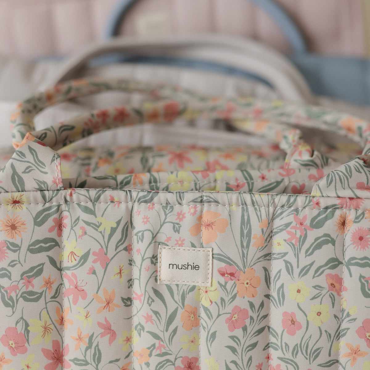 Versatile Quilted Diaper Caddy - Nursery Organizer by Mushie