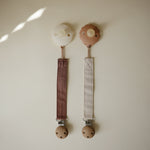 Linen Pacifier Clip, 2-Pack by Mushie
