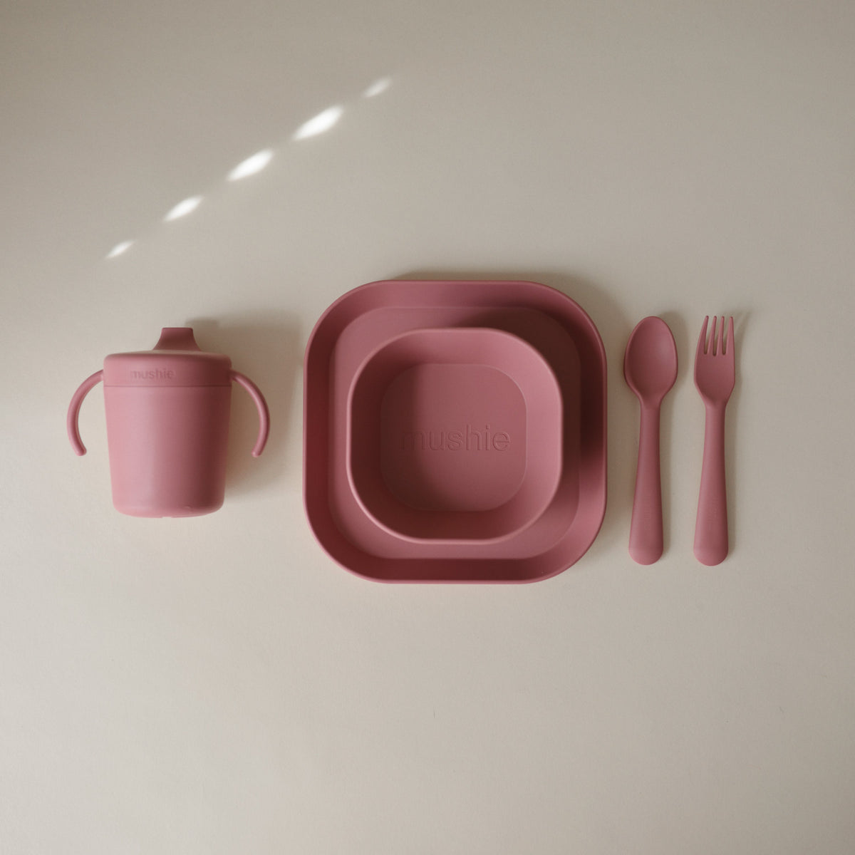 Thoughtful First Solids Dinnerware Cutlery Set by Mushie