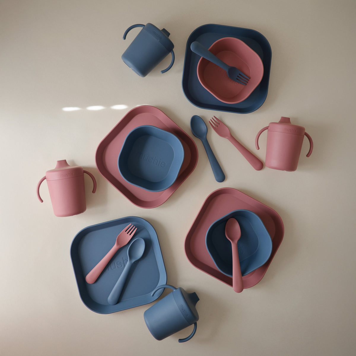 Durable Plastic Dinnerware Cups for Toddlers by Mushie